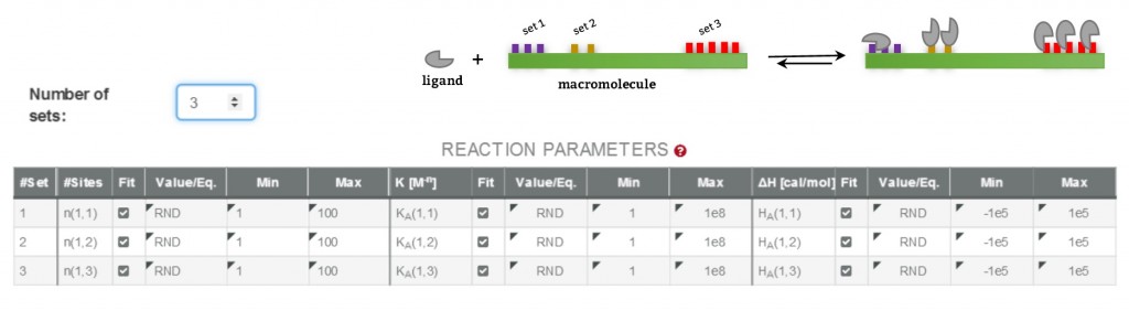 Scheme of the interaction of a ligand with a multisite receptor